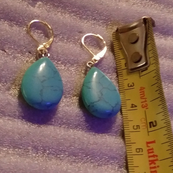NWT- BEAUTIFUL TEARDROP TURQUOISE MATRIX STERLING - Picture 10 of 11